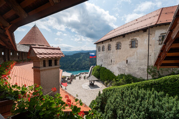 Bled castle in summer in Slovenia © Vesna