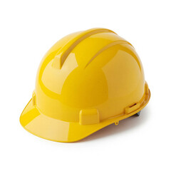 Fototapeta premium Yellow safety helmet on white background 