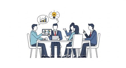 Diverse team collaborating in a modern office meeting room discussing business strategy.