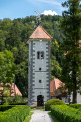 Fototapeta premium Polhov Gradec Castle in summer in Slovenia