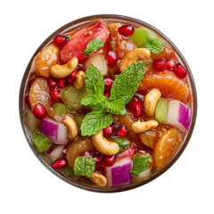 Fruit chaat mixed, isolated on transparent background
