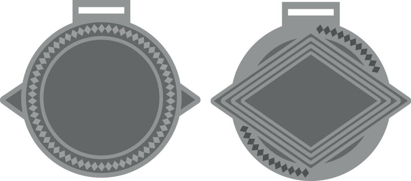 Medalla circular con dise&ntilde;o de rombo geom&eacute;trico y texturas de diamante