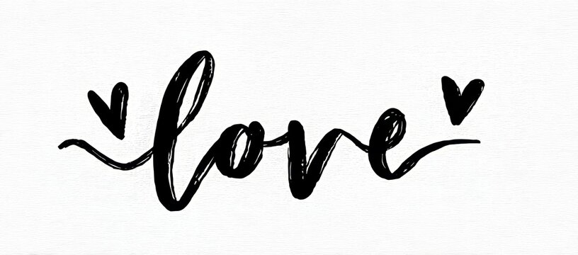 A hand‑crafted &ldquo;Love&rdquo; emblem functioning as a banner or logo, providing lettering for headings, labels, announcements, and marketing