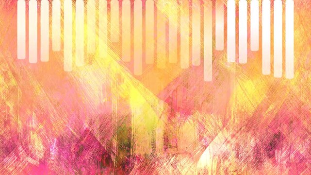 Modern Yellow Sound Wave Frequency Visualization
