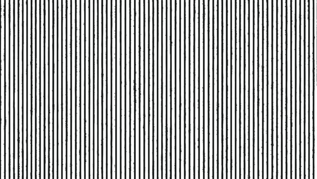 A close-up view of a repeating pattern featuring numerous thin, parallel vertical black and white stripes, creating a textured visual effect.