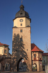 Tor zur Arnst&auml;dter Altstadt, Blick auf das Riedtor (Feldseite)