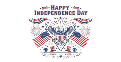 Happy Independence Day Patriotic Illustration