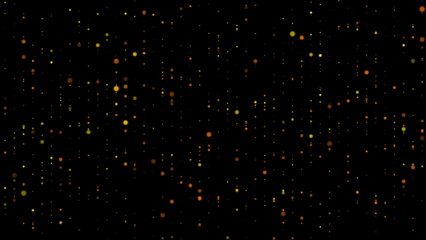 Orange shiny sparkling particles abstract futuristic background