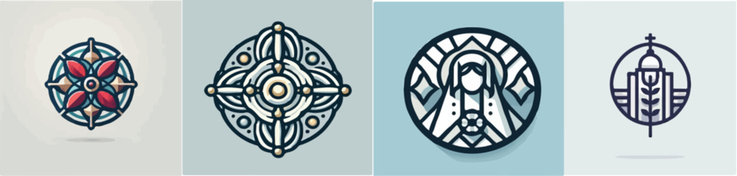 rosary logo vector art