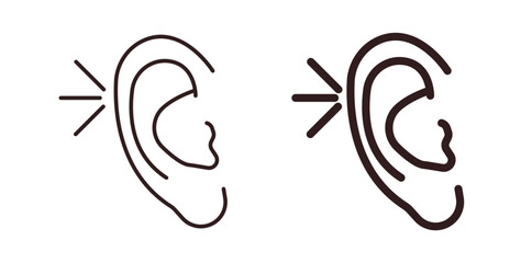 Obraz premium Listening icon element for design projects