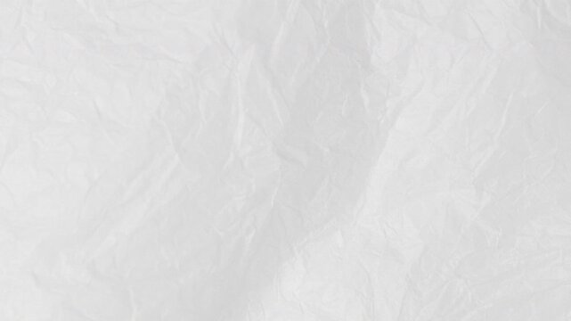 Realistic white crumpled paper texture background animated in stop motion style