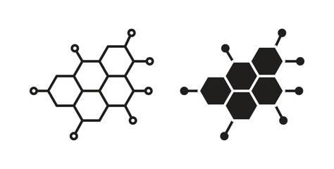 Obraz premium Molecule icon element for design projects