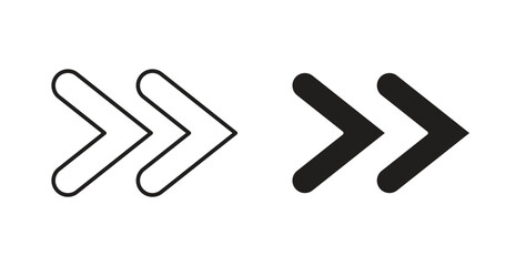 Obraz premium Next arrow icon element for design projects