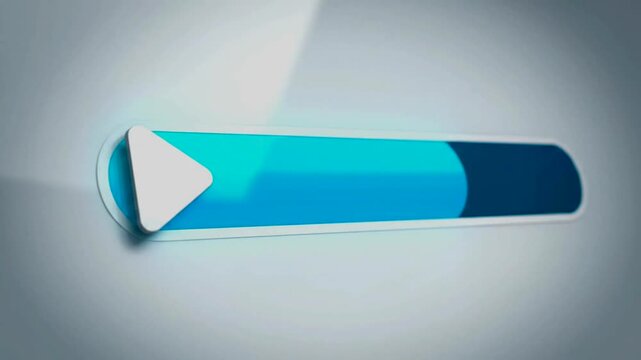 Play button animation blue gradient.