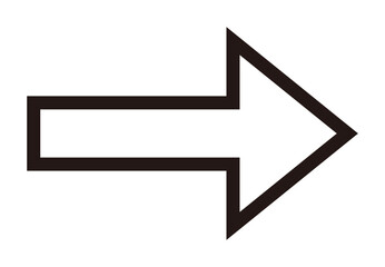 右向き矢印の線画アイコン