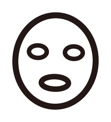 フェイスマスクのシンプルアイコン