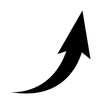 上昇する右向き矢印アイコン