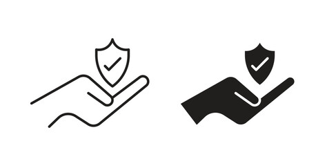 Protection icon element for design projects