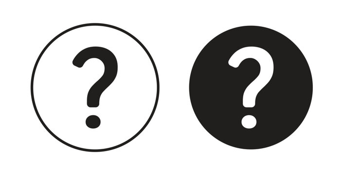 Question icon element for design projects