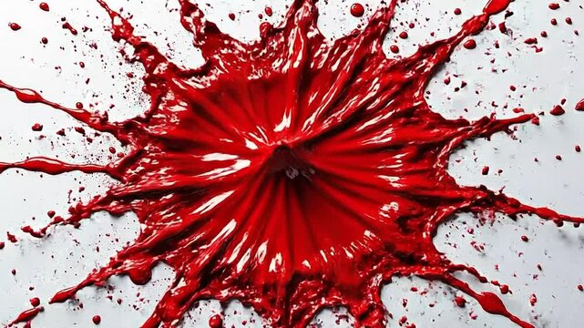 Dynamic Red Liquid Splash Animation