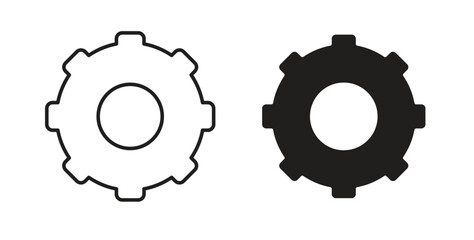 Settings button icon element for design projects