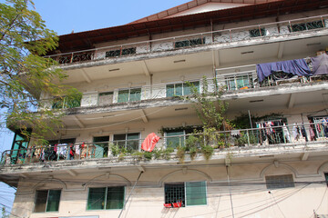 habitation buildings in phnom penh in cambodia 