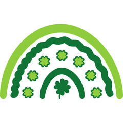 Patrick's Day Rainbow Illustration