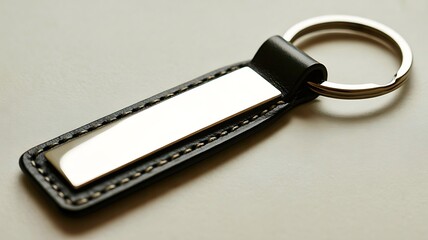Blank keychain isolated on light background
