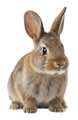 Obraz premium Playful rabbit portrait animal isolated on transparent background