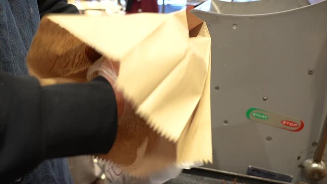 Piles of freshly baked simit bagels in a bakery in Istanbul, Turkey