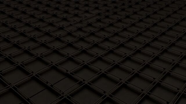 Modern metallic grid pattern with glowing blue lines