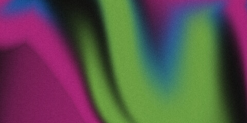 Vibrant Grainy Wavy Background in Magenta and Neon Green