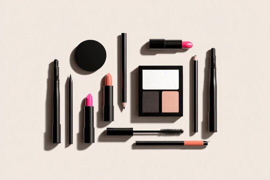 make up brushes and powder