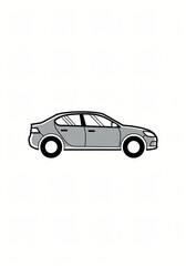 Fototapeta premium car vector illustration, on solid white background in clean modern style