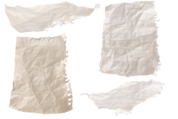 Obraz premium crumpled white piece of paper ridden out