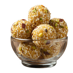 Moong dal laddoo, isolated on transparent background