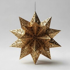 Fototapeta premium Intricate golden star ornament