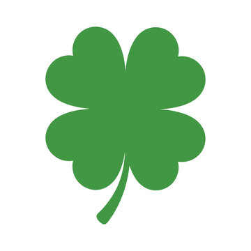 Green four leaf clover for st patricks day
