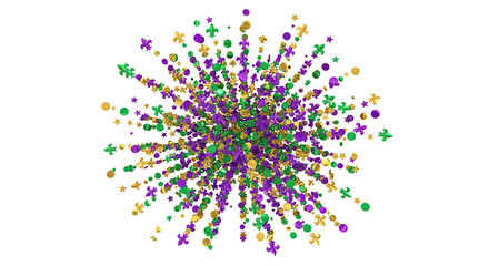 Colorful starburst pattern isolated on transparent background