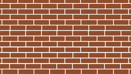 Obraz premium Seamless brown brick wall pattern provides a clean and textured background for architectural designs and urban construction themes.