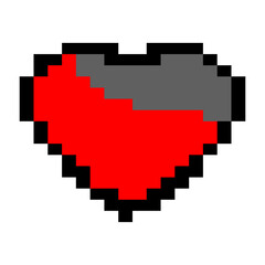 Obraz premium Pixel Heart Icon