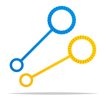 Round bubble wand vector isolated illustration