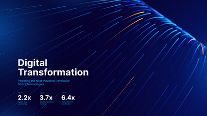 Cyber Big Data Flow Particles Bokeh. Digital Neural Network. Concept of AI Artificial Intelligence Technology Machine Deep Learning. Digital Communication. Science Technology Presentation Vector.