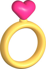 golden wedding rings, gold ring with pink heart gemstone