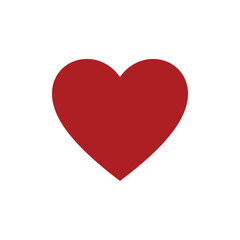 Dark red crimson heart icon vector illustration on white background