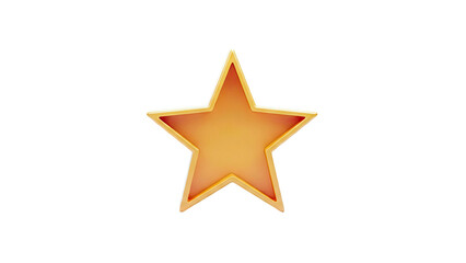 Obraz premium Orange 3D Star Icon