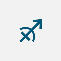 Obraz premium Male Mars Symbol Graphic Design Element.