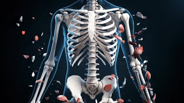 Human anatomy biceps triceps muscle structure 3D render