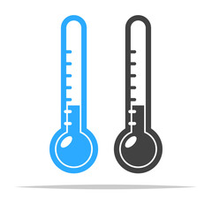 Cold low temperature thermometer icon transparent vector isolated
