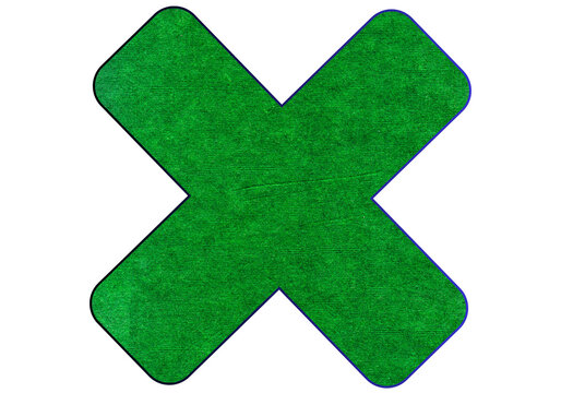Green Cross Symbol on White Background Illustration